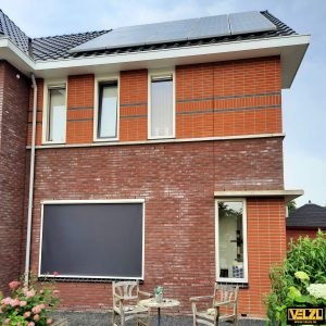 Wit screen met antraciet doek