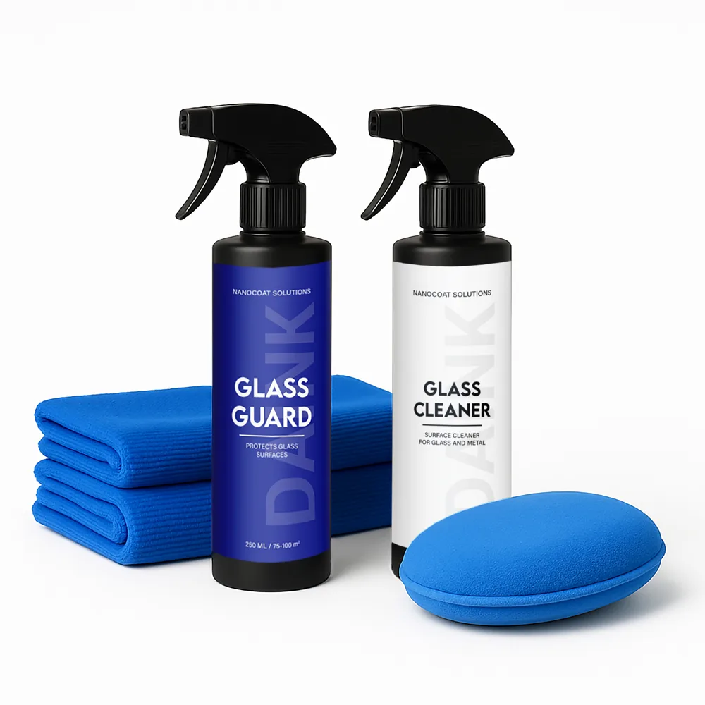 DAINK Glass Guard set met Glass Cleaner, applicatiepad en microvezeldoeken